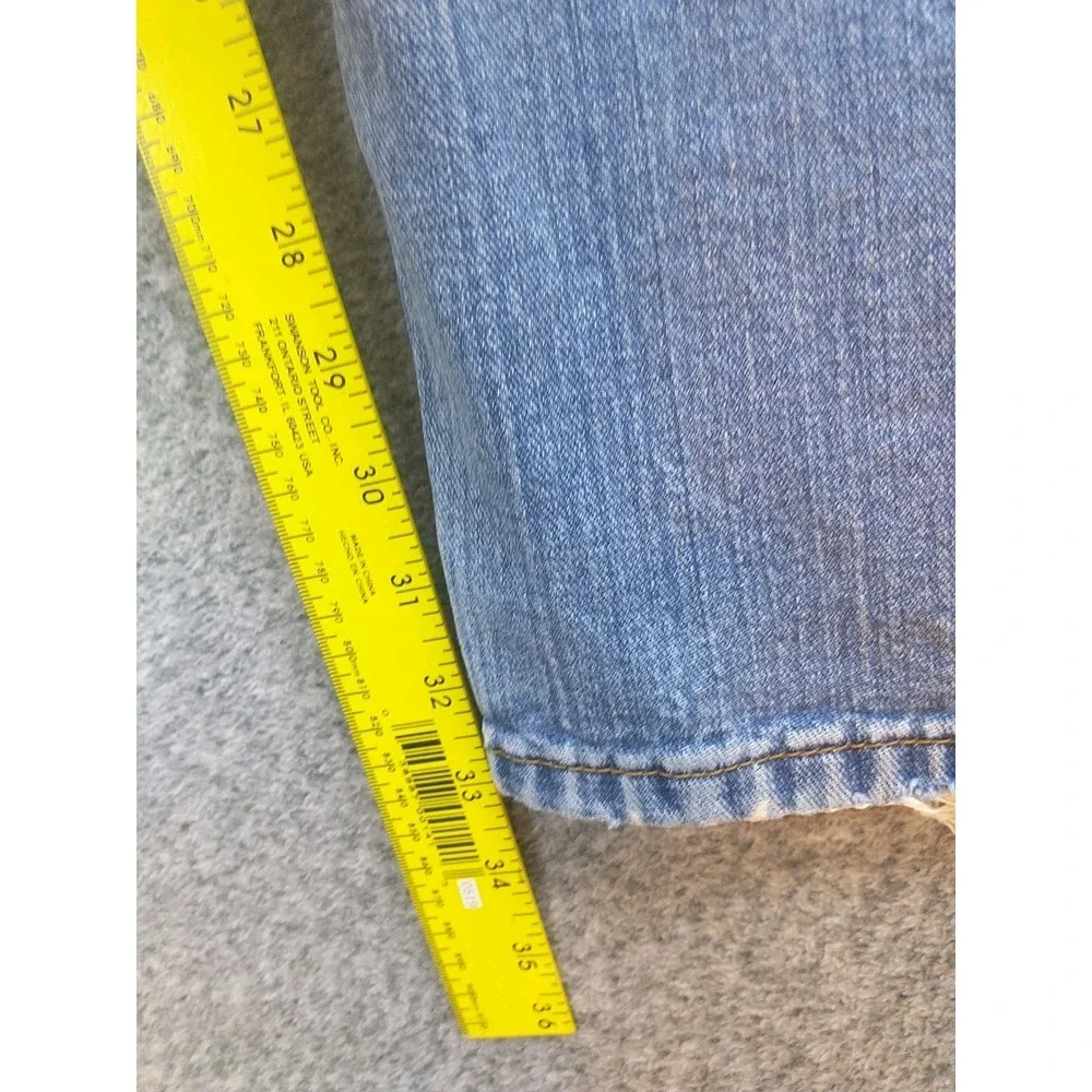 Levis 559 Relaxed Straight Jeans Mens 34x33 Light Wash Distressed Blue Denim